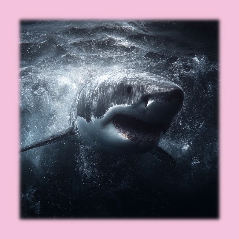 Conception de l’attaque du grand requin blanc dans l’océan