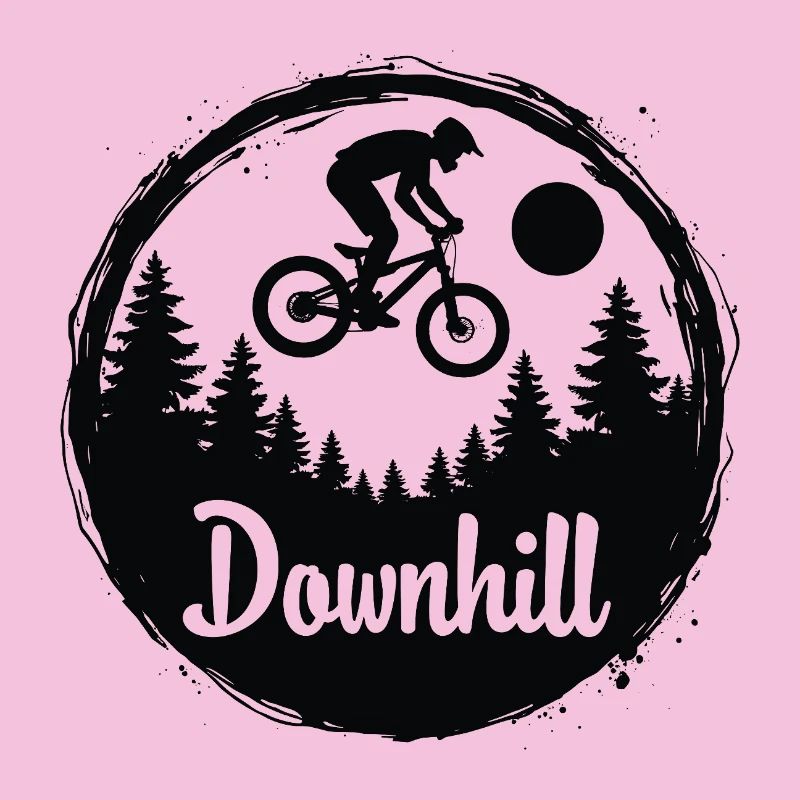 Aventure de VTT en descente dans la forêt