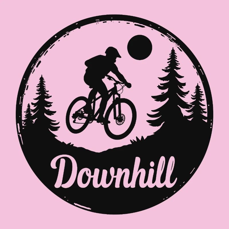 Aventure de VTT en descente dans la forêt