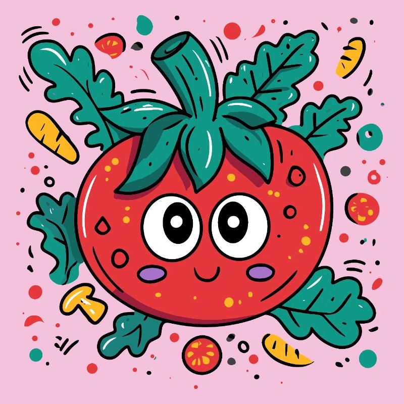 Kuscheltomate Cartoon