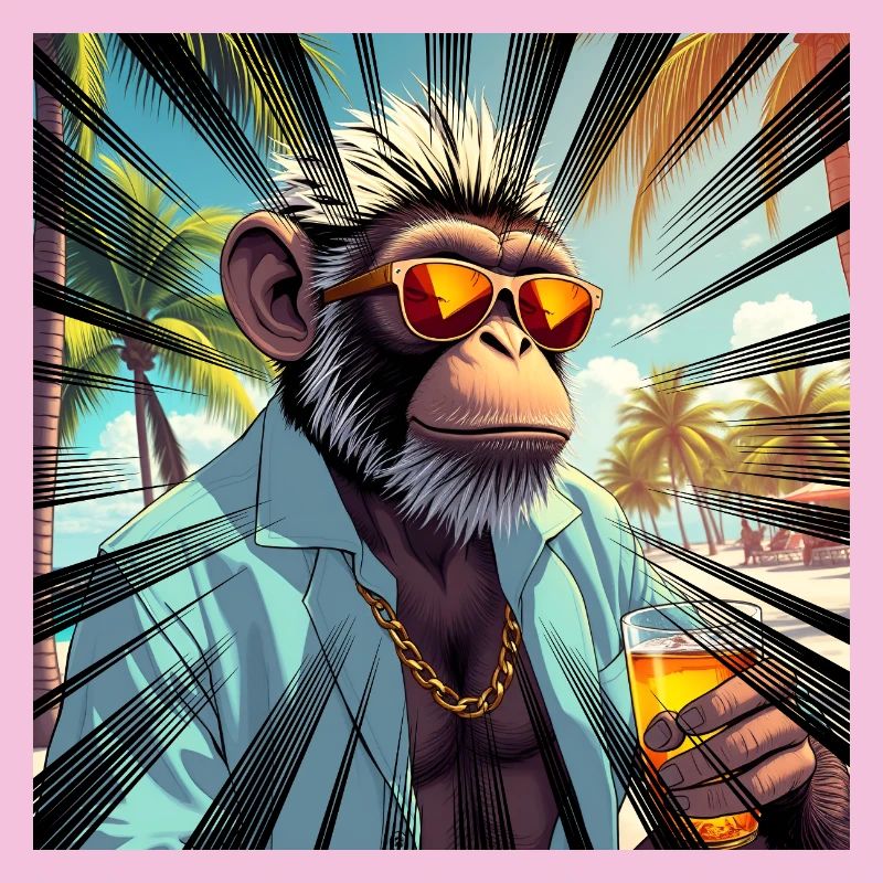 Resort style tropical monkey