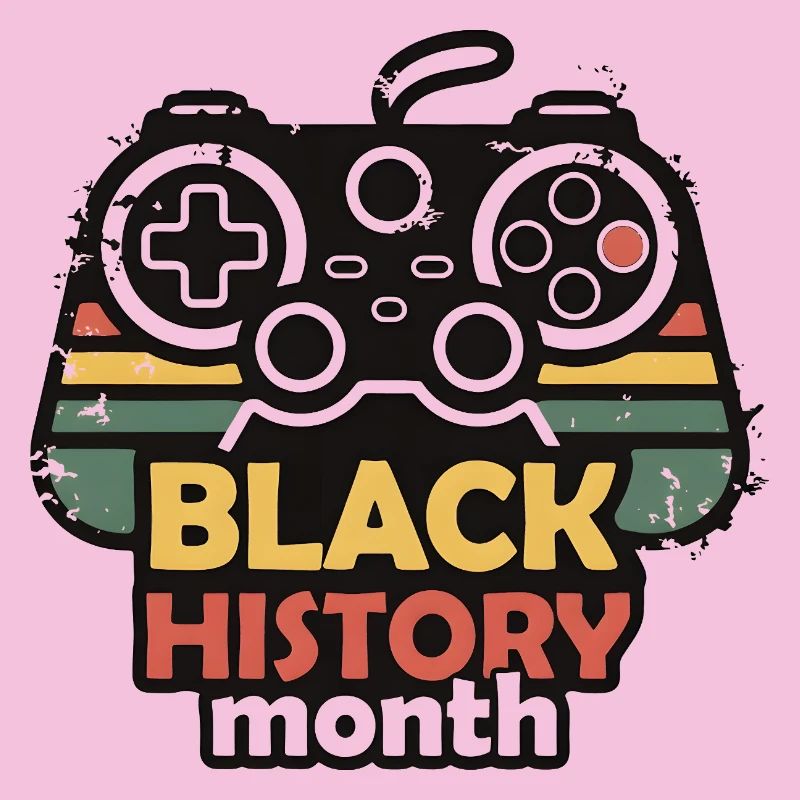 Black History Month Gaming Controller Retro