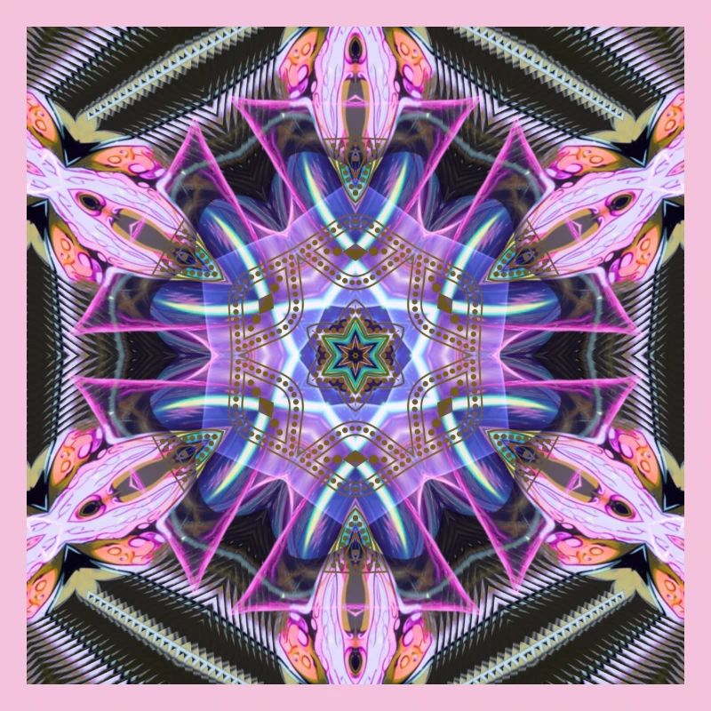 Psychedelic Neon Mandala Pattern