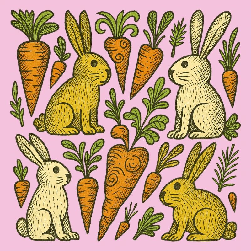 Karottengartenhasen-Illustration
