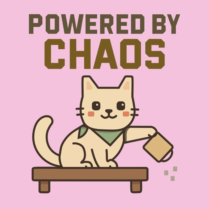 Propulsé par le Chaos - Chat Espiègle Renverse un café
