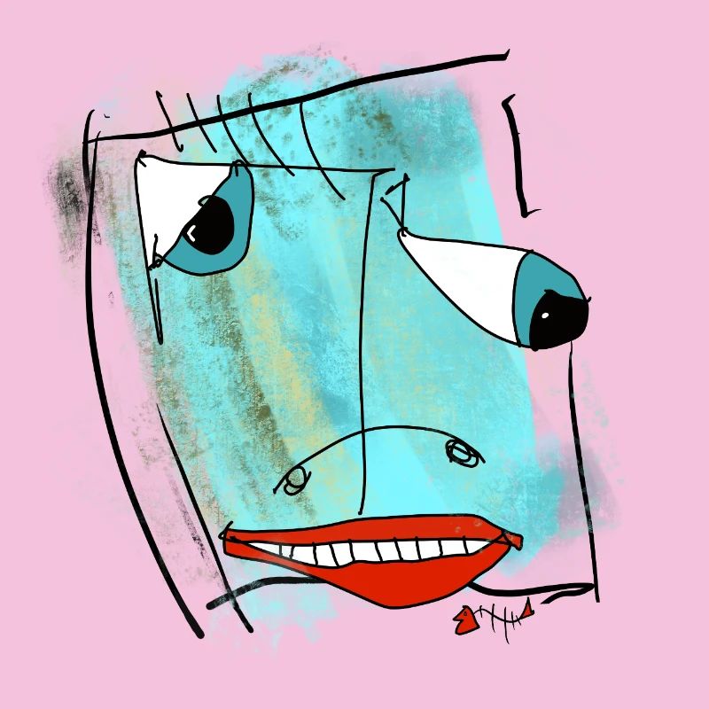 Aquarelle de design de visage abstrait