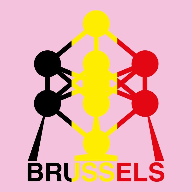 Atomium Brussels – Belgian Flag Colors Icon