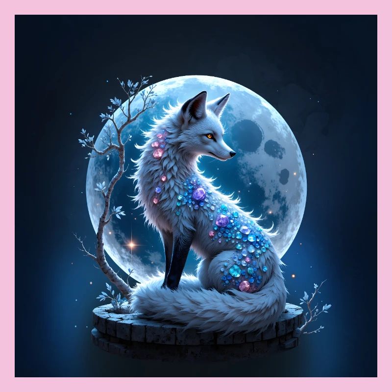 Blauer Edelstein Lunar Fuchs