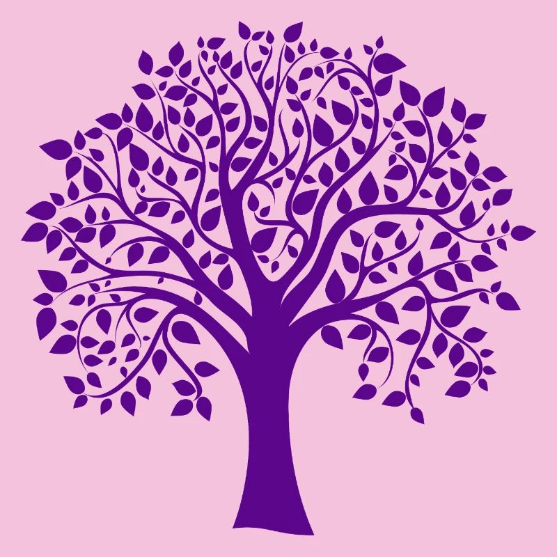 Silhouette de base à imprimé Jumbo Tree violet