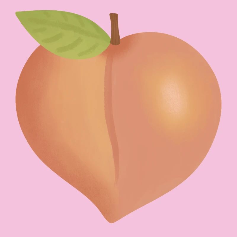 Pfirsich mit Blatt