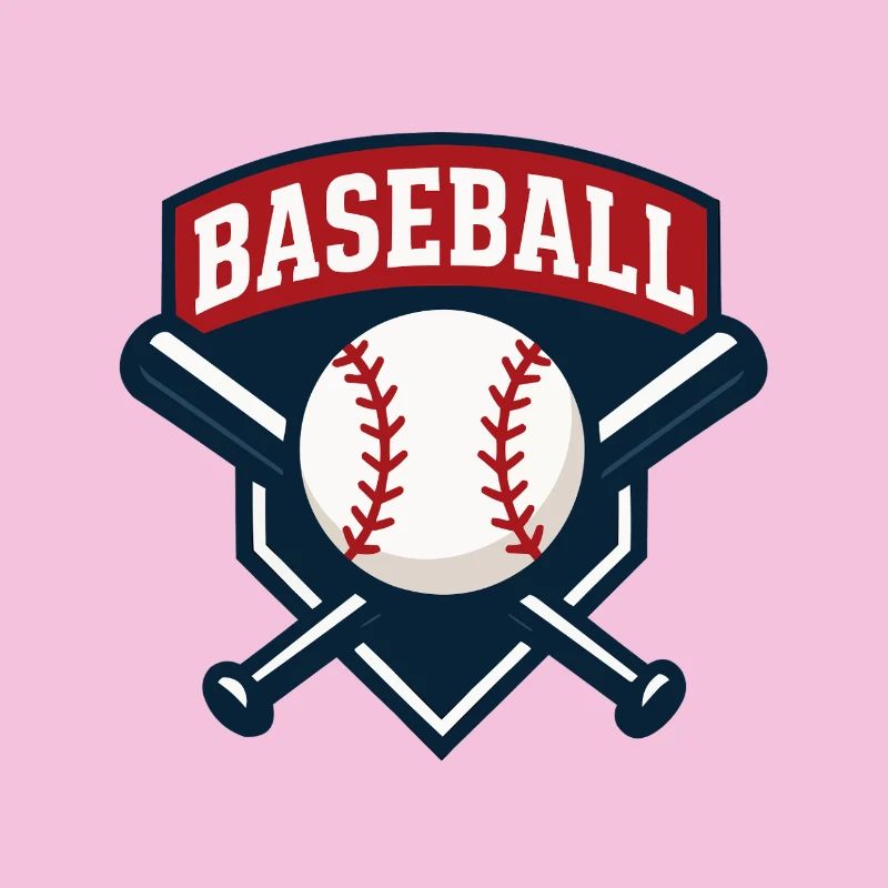 Baseball Emblem Shield with Ball