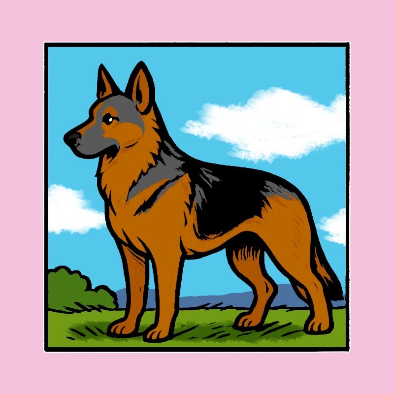 Deutscher Schäferhund Rassehund Geschenk
