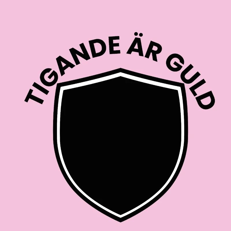 Shield emblem with curved text