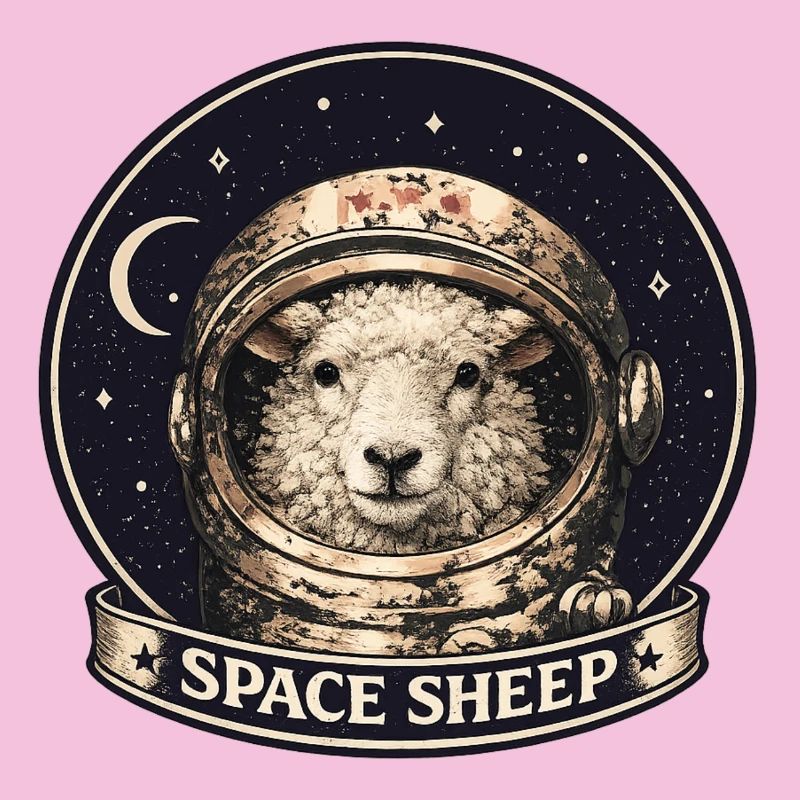 Astronaute mouton de l’espace