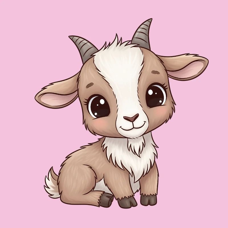 Dessin animé mignon de chevreau