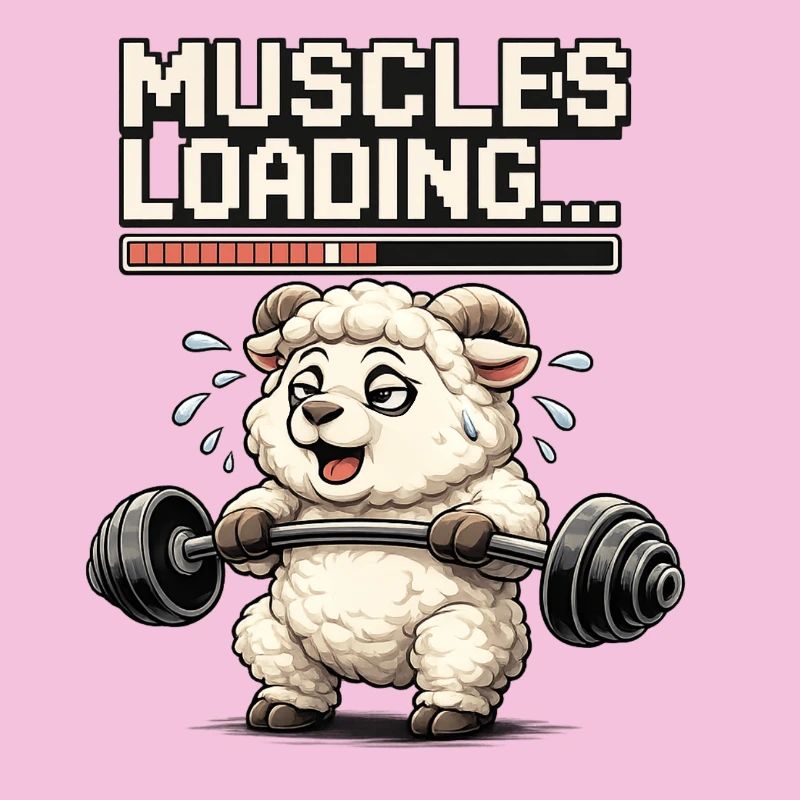 Muskel-Loading Lamm beim Krafttraining