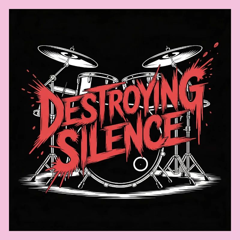 Destroying Silence Drum Graffiti
