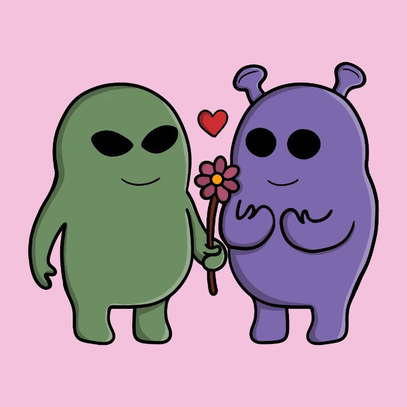 Cute Intergalactic Alien Couple