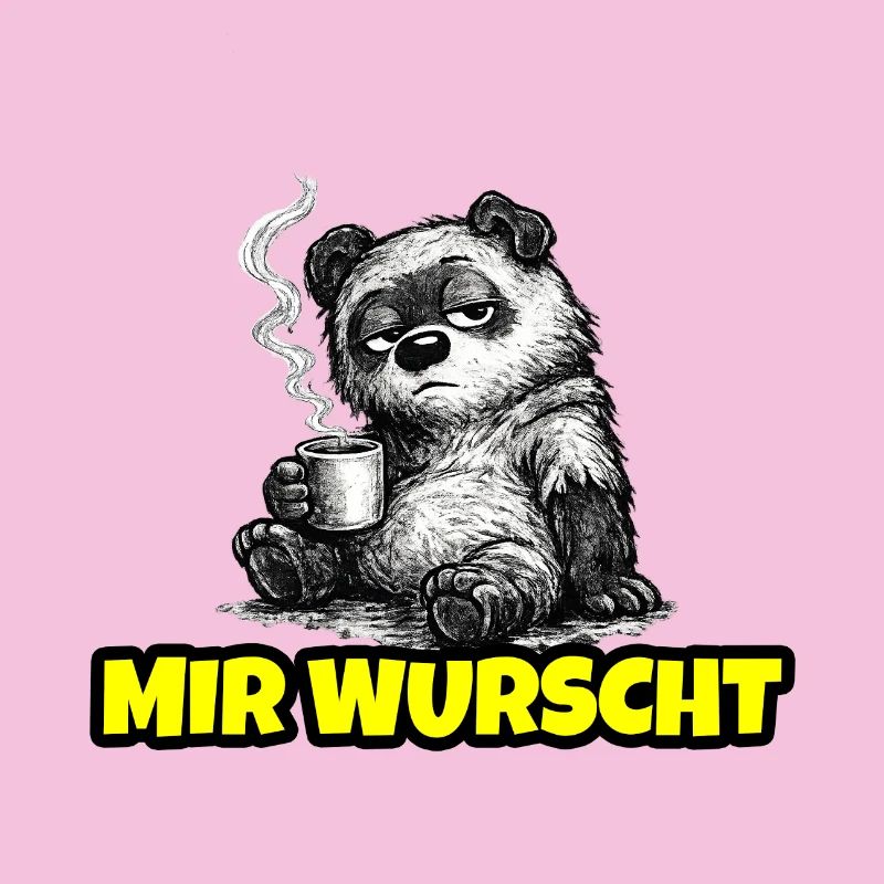 Mir wurscht – Grumpy Bär mit Kaffee (Sketch)