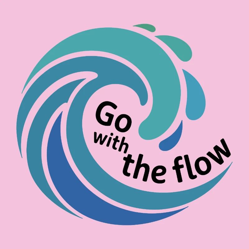 Go with the Flow Wave Art
