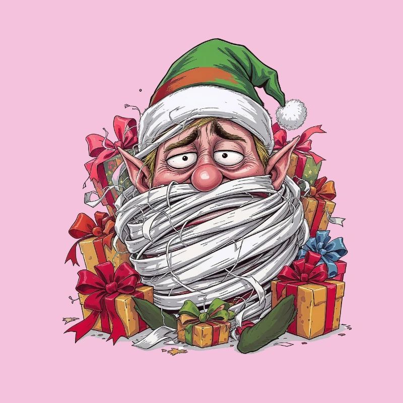 Verknoteter Weihnachtsmann