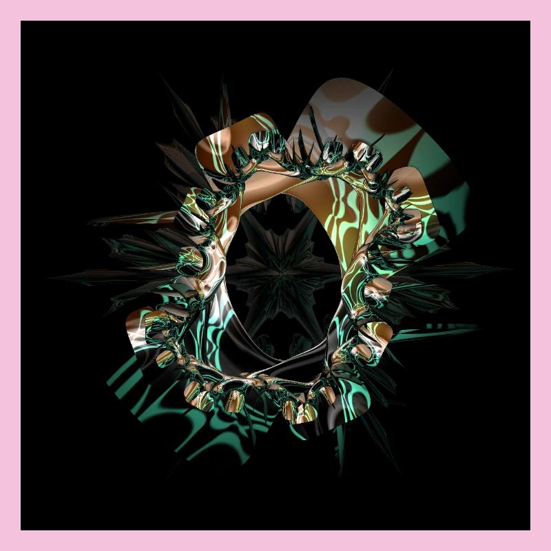 Neonring im Polygon-Stil
