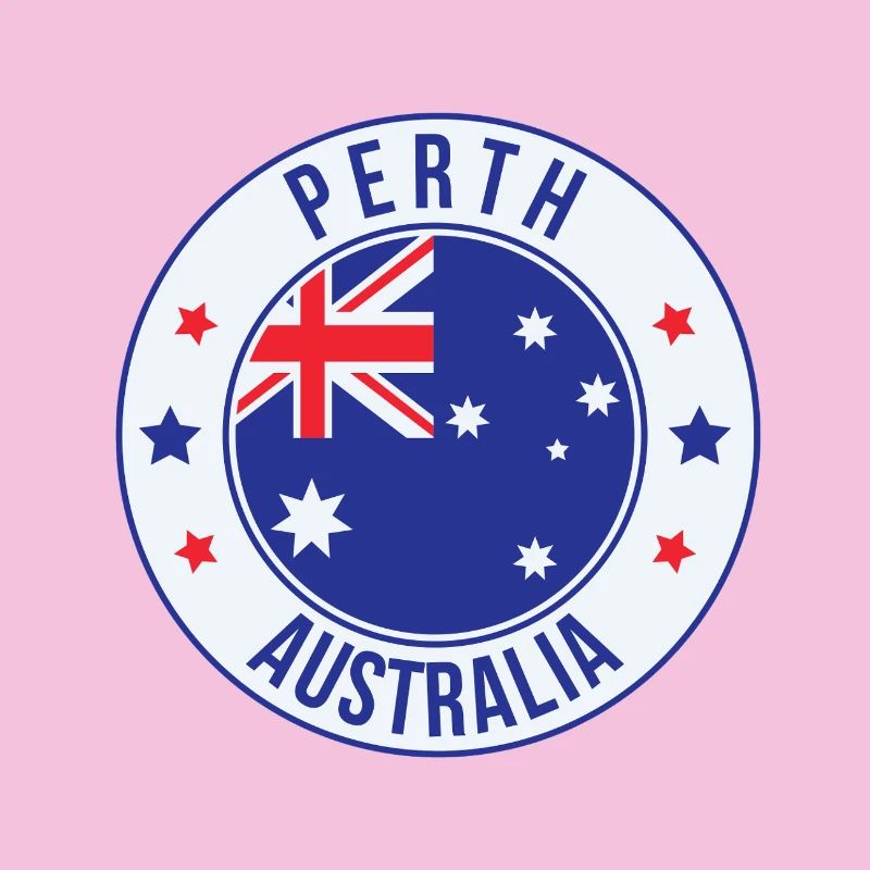 Perth Australia Circle Badge