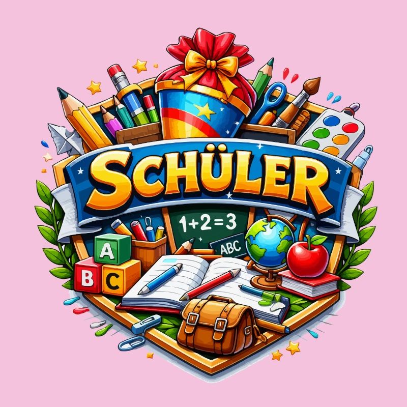 Student Learning World Sticker Design
