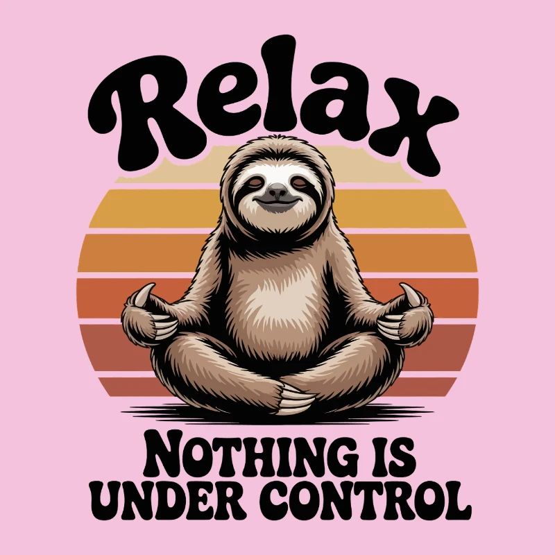 Relax Nothing Is Under Control Vintage Sloth