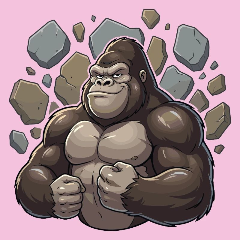 Kraftgorilla Steinbruch Attacke