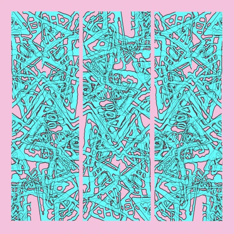 Turquoise Chaos Triptych