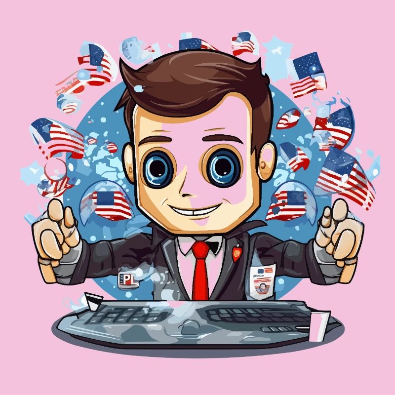 Motif TechDJ des drapeaux américains