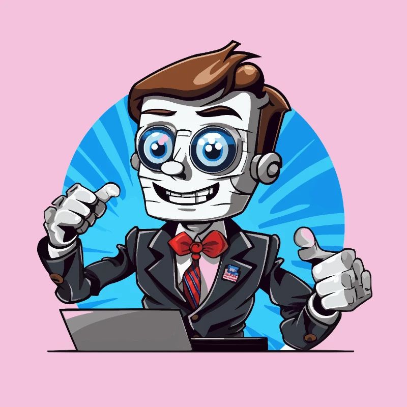 Robot streamer in a suit