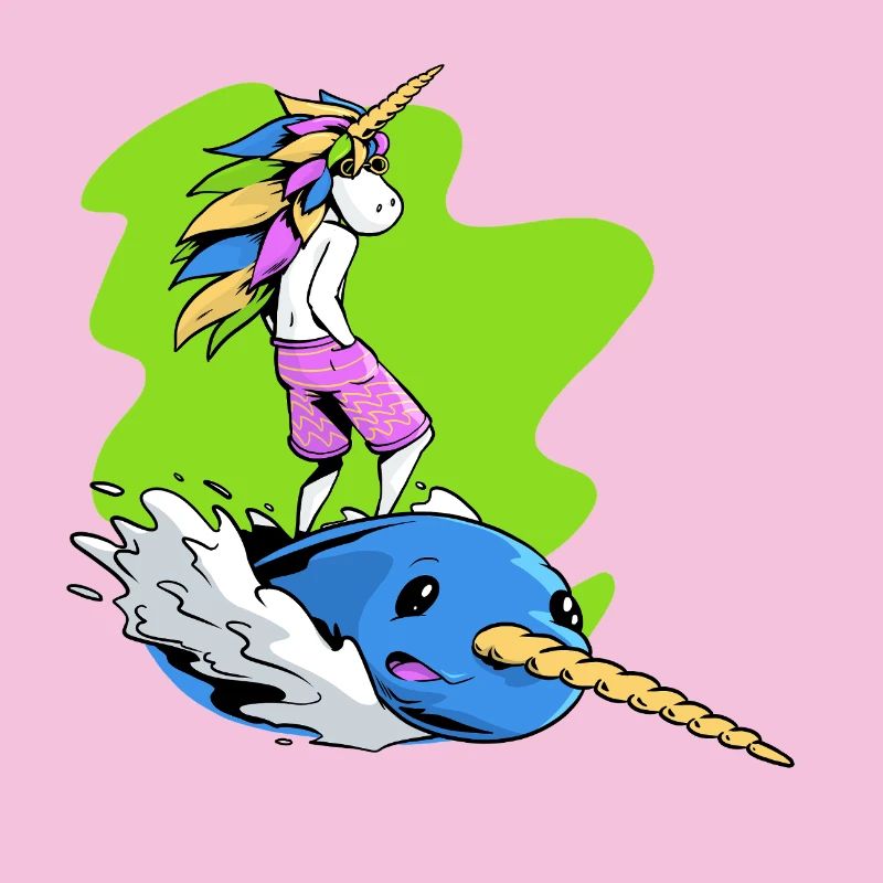 Surfer-Einhorn