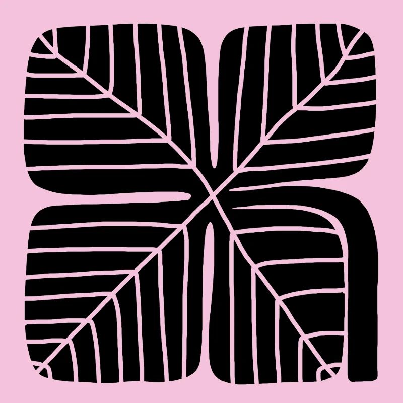 Bold Lucky Clover Linocut Design