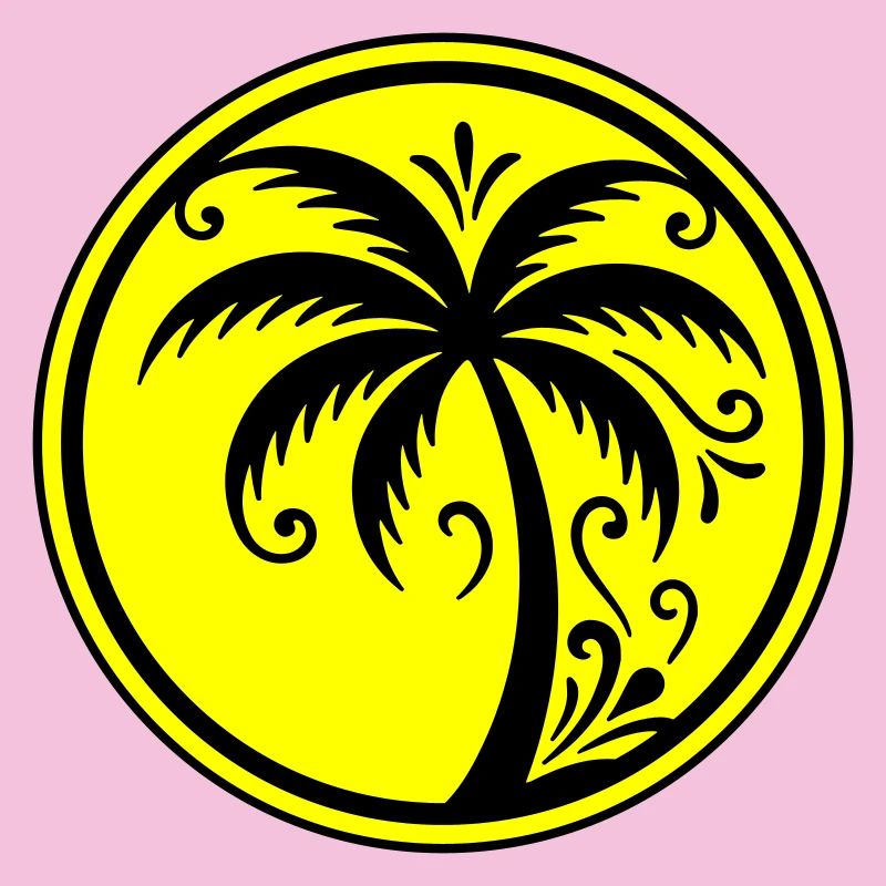 Palm tree icon beach