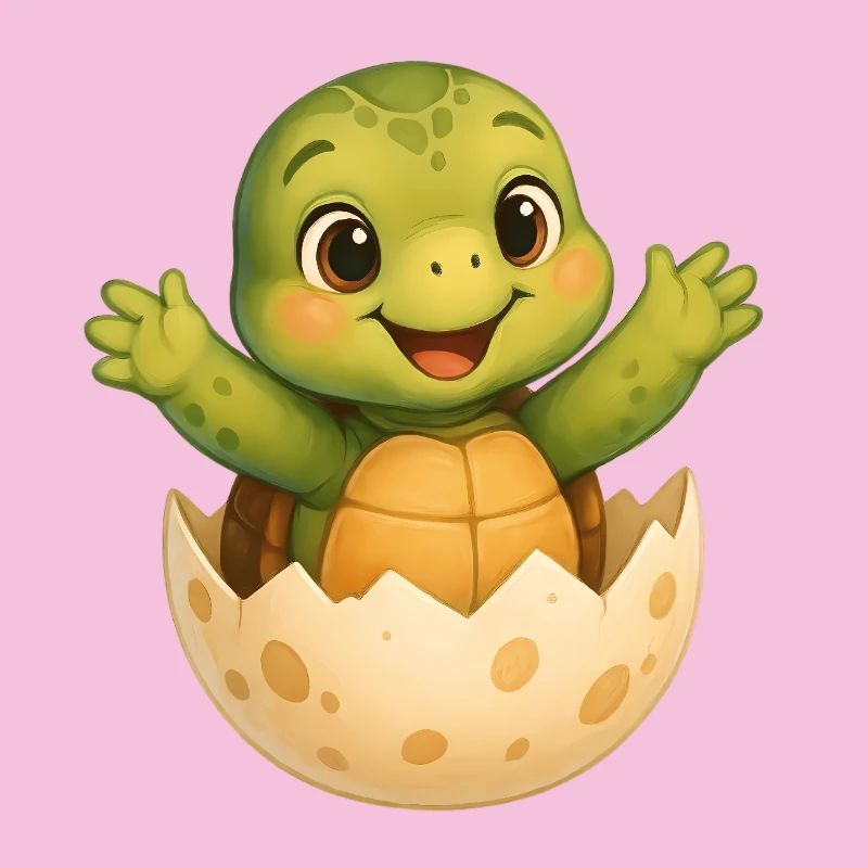 Small turtle hatching