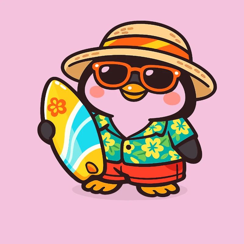 Hawaiianischer Pinguin Surf