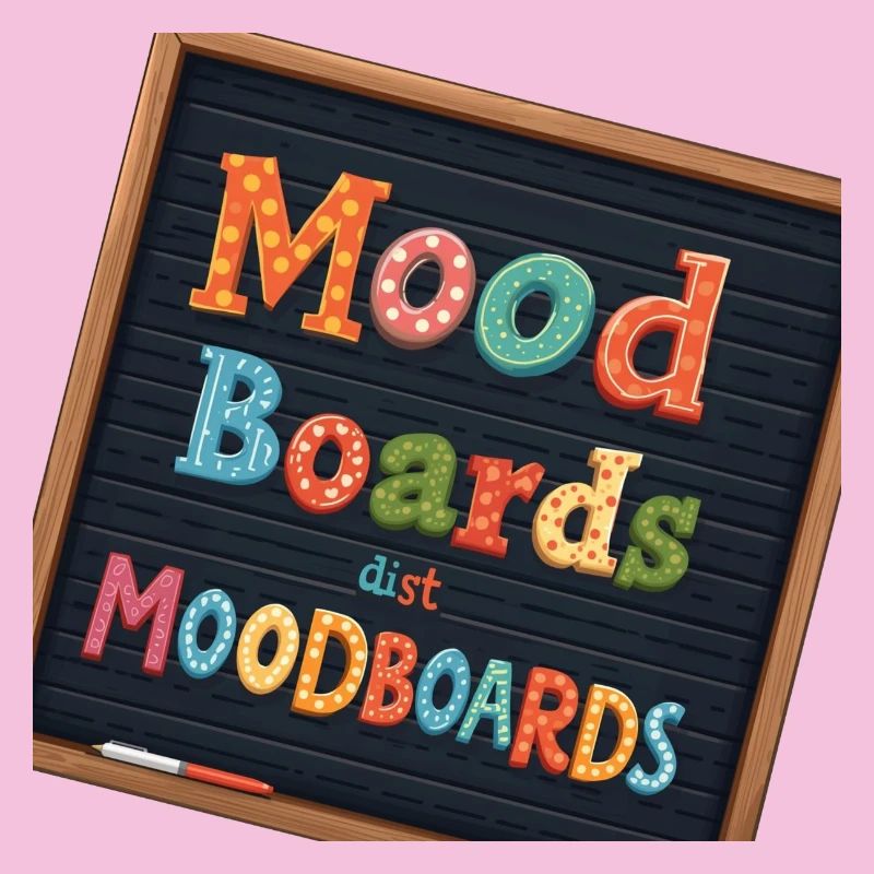 Mood Boards Typographie colorée