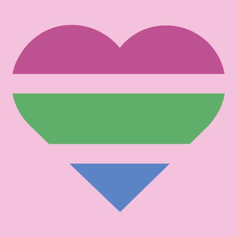 Pride Flag Heart · Polysexual