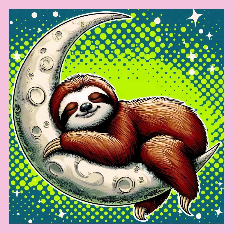 Faultier schläft auf dem Mond