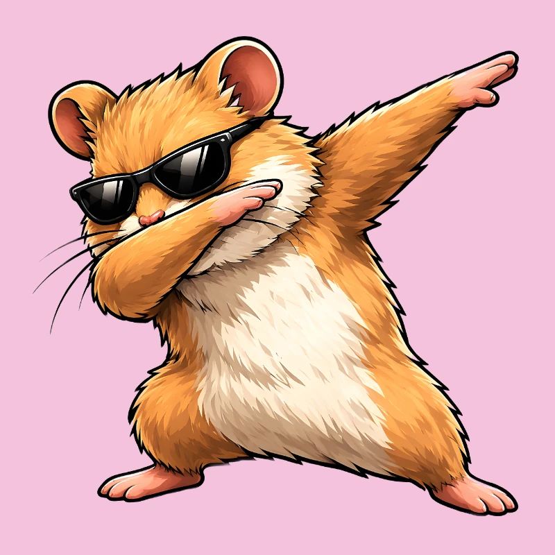 Dabbing Golden Hamster