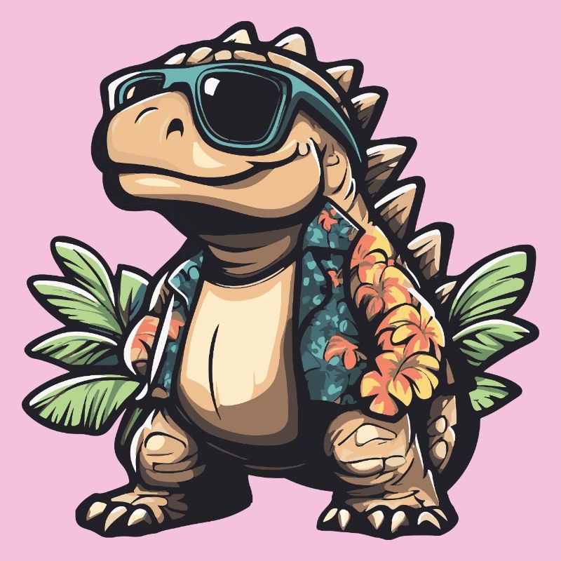 Dinosaurier stegosaurus Comic Urlaub
