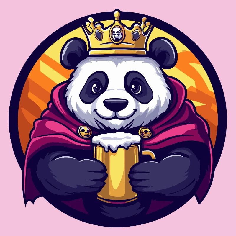 Panda Bier Lustig