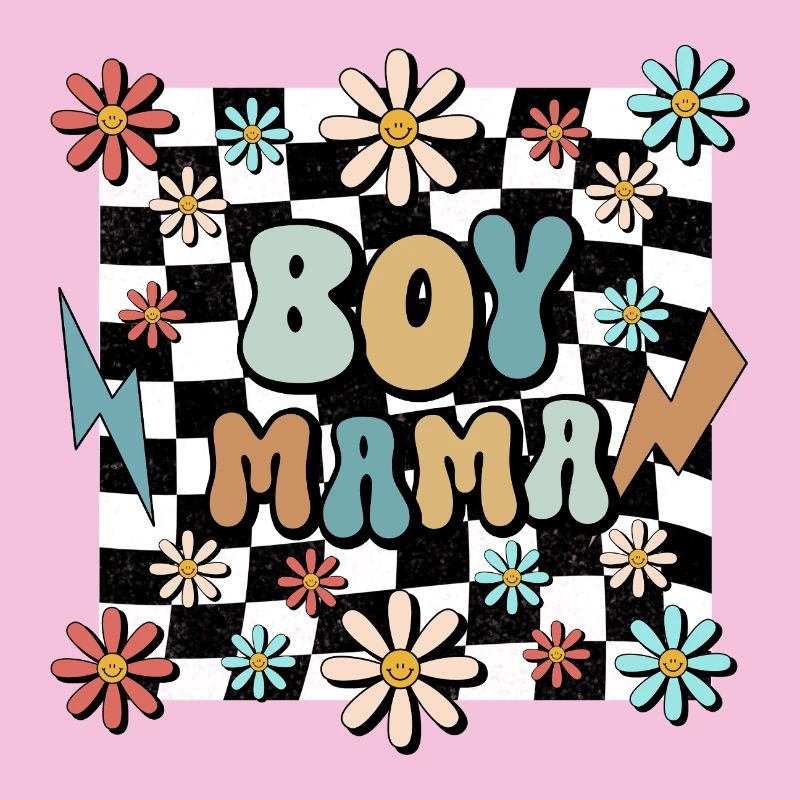 Boy Mama Blumen Muster Mutter Schwangerschaft