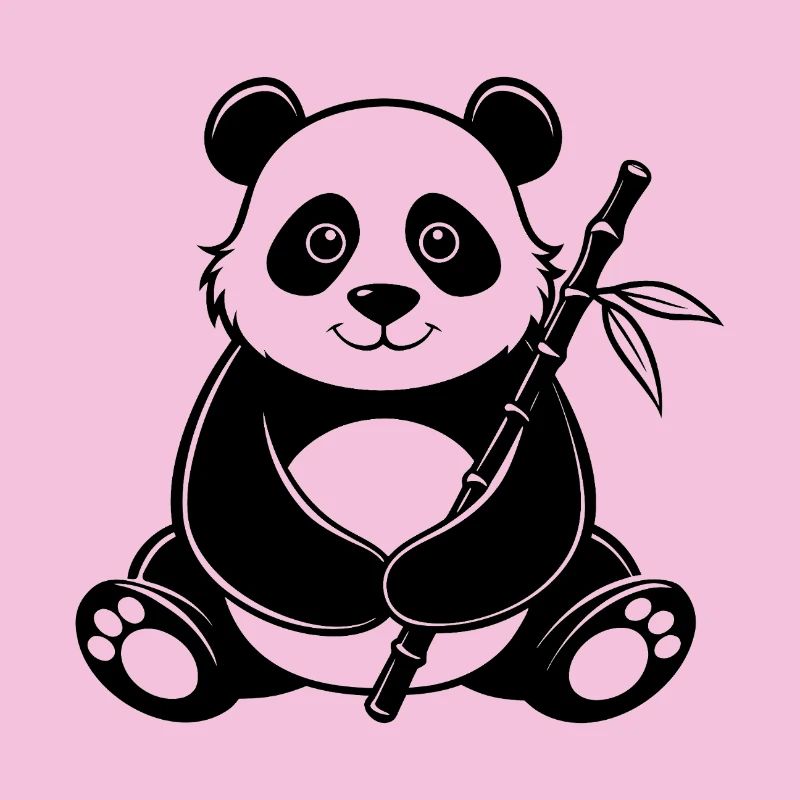 Panda mit Bambus