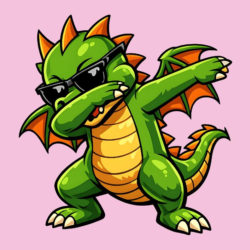 Cute Dabbing Dragon