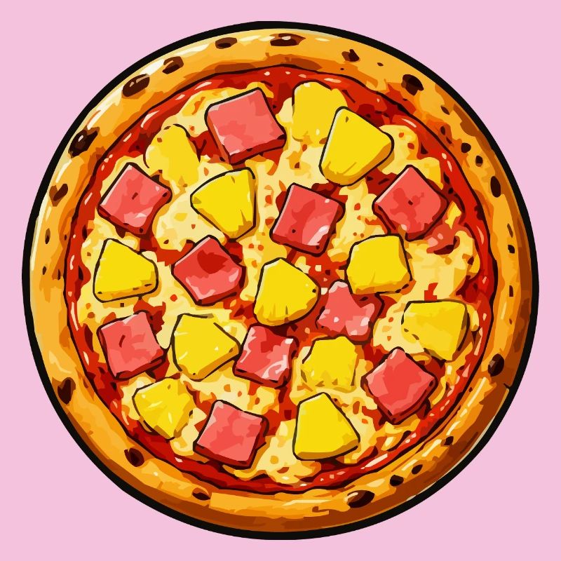 Illustration de pizza hawaïenne
