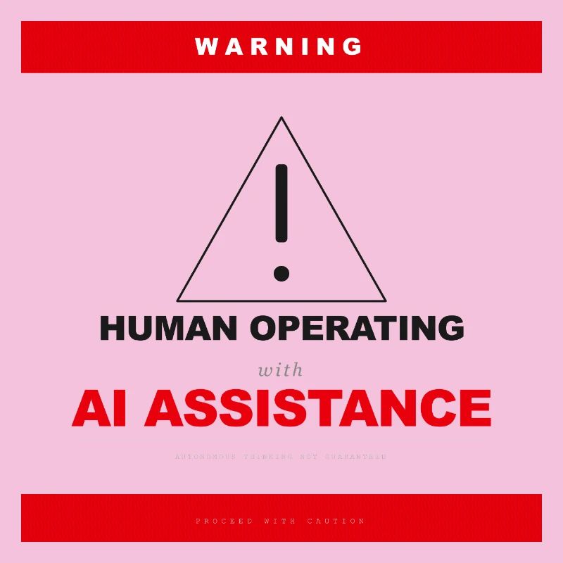 WARNING: HUMAN OPERATING WITH AI ASSISTANCE