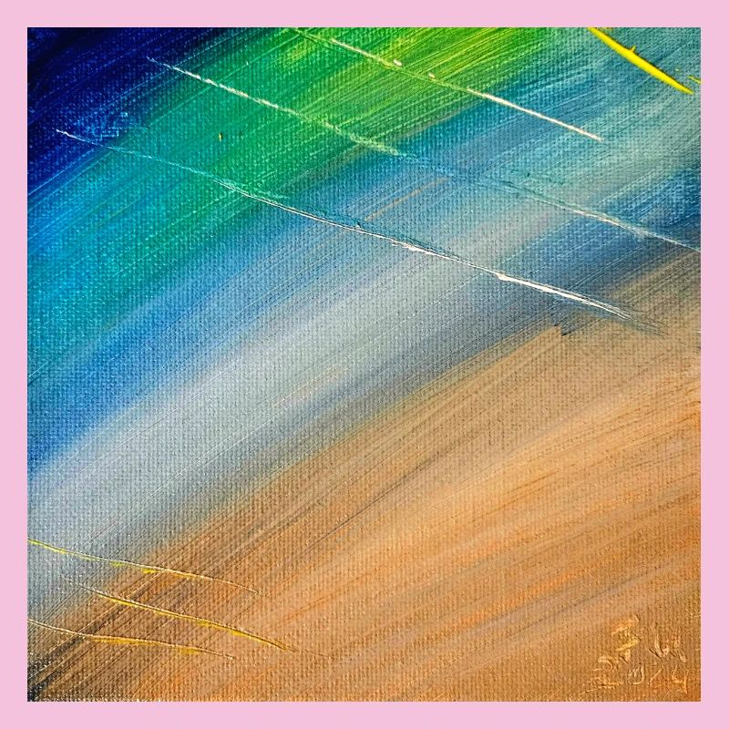 Flux de couleur et lignes dorées